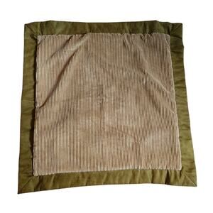 Vintage Jennifer Taylor 29" Square Pillow Sham Olive Green Thick Corduroy